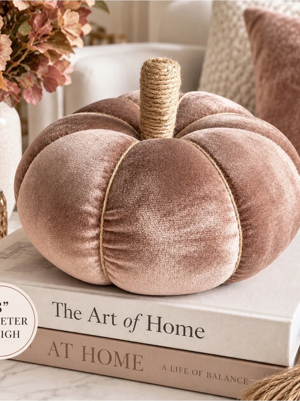 Velvet Pumpkin Decorative Fall Accent Pillow- Harvest Lane